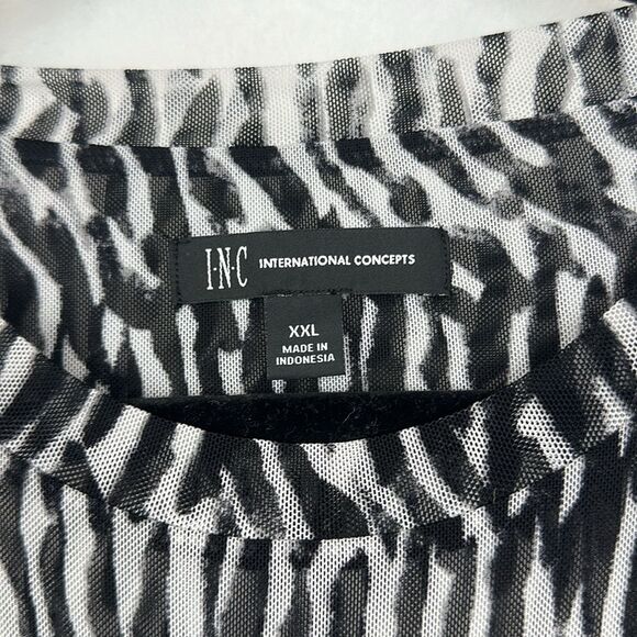 INC Mesh Fixture Top With Long Sleeves Sz XXL - Picture 5 of 9